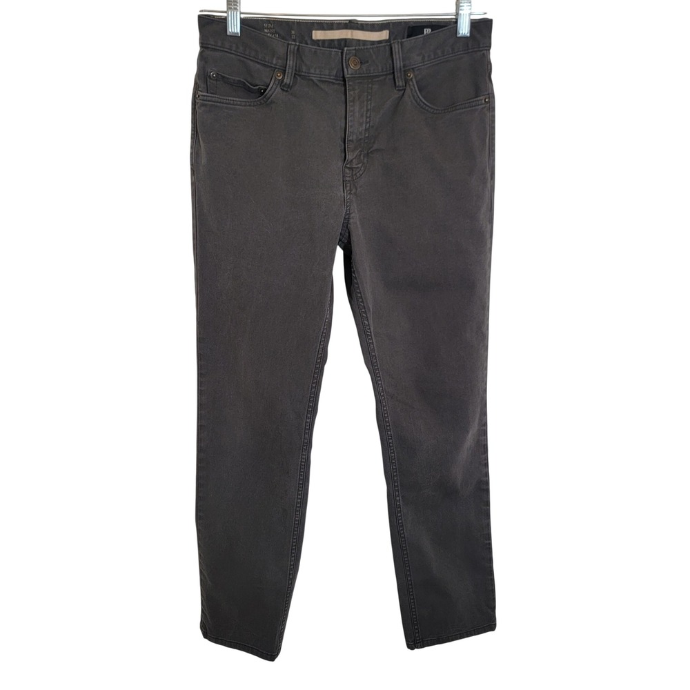 Banana‎ Republic Slim Twill Traveler Pant Charcoal Gray Men's 31x32 Actual 31x28
